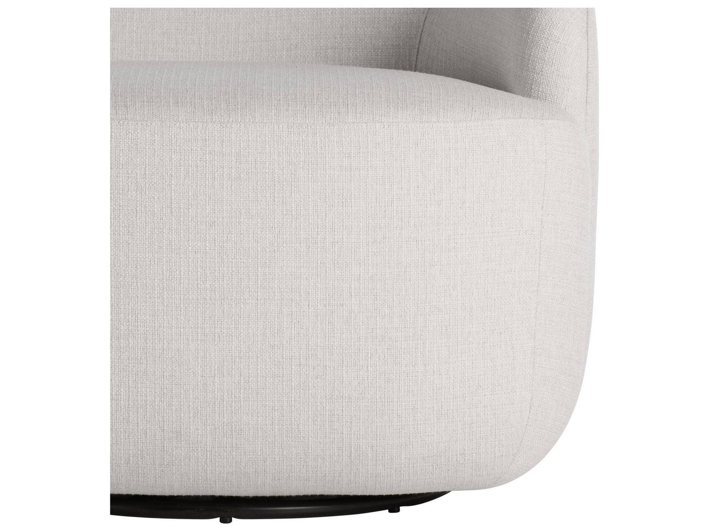 Swivel White Accent Chair