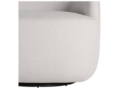 Swivel White Accent Chair