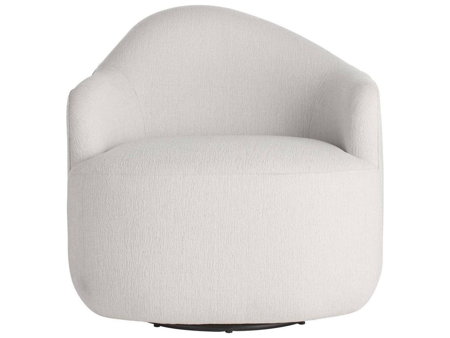 Swivel White Accent Chair