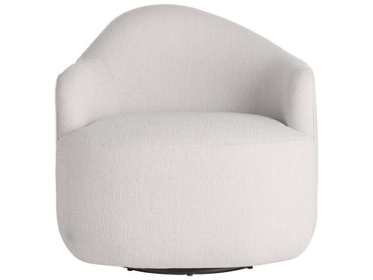 Swivel White Accent Chair