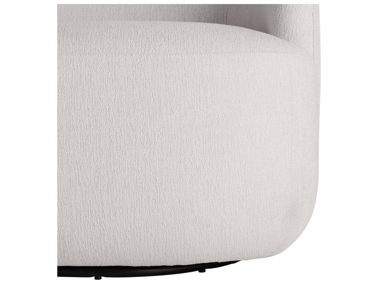 Swivel White Accent Chair