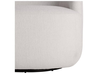 Swivel White Accent Chair