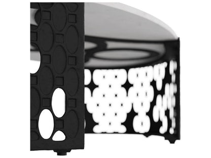 Oval Marble White Blackened Iron Onze Coffee Table