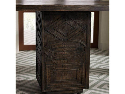 Vargueno Rectangle Dining Table in Burnt Mango Wood