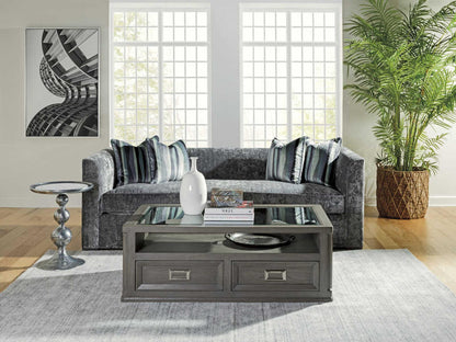 Appellation Rectangular Glass Coffee Table in Gray