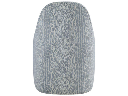 Lily Upholstered Dining Side Chair with Casters in Misty Gray