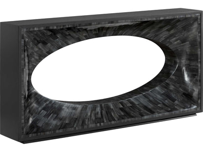 Home Signature Designs Elation Rectangular Console Table Dark Gray Bone