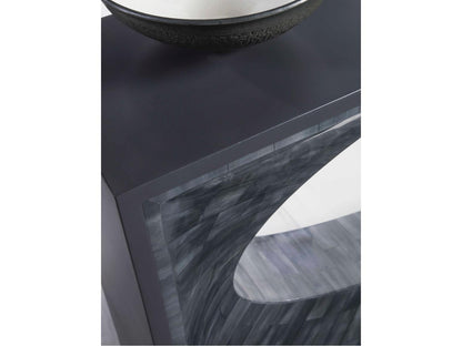 Home Signature Designs Elation Rectangular Console Table Dark Gray Bone
