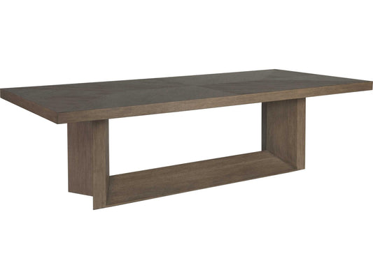 Home Liason 100-Inch Rectangle Dining Table in Medium Brown Oak