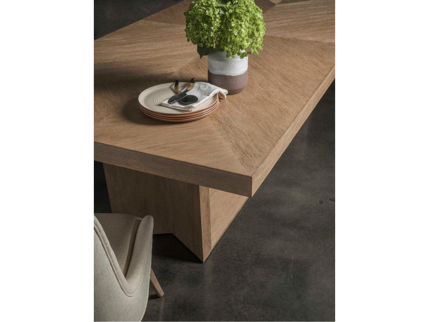 Home Liason 100-Inch Rectangle Dining Table in Medium Brown Oak