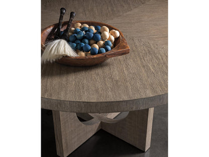 Home Signature Designs Apostrophe Round Dining Table Cappuccino Gray Oak