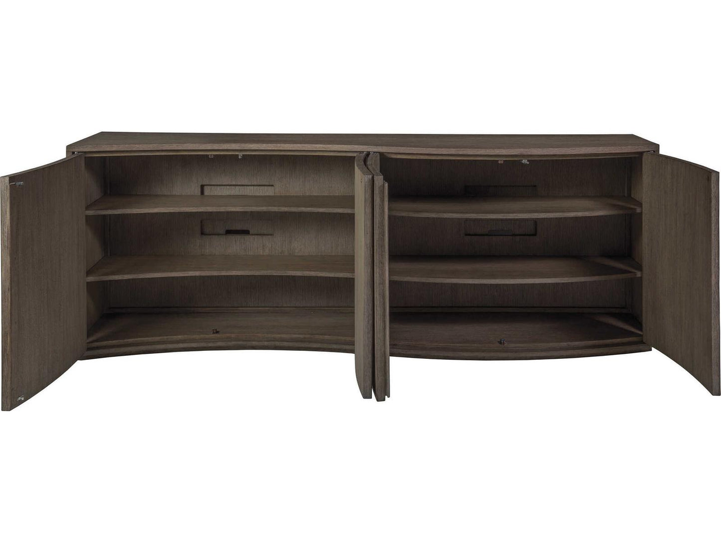 Home Signature Designs Mavericks 88 Inch Media Console in Cappuccino Gray Oak