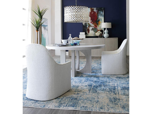 Home Signature Designs Apostrophe Round Dining Table in Misty Gray