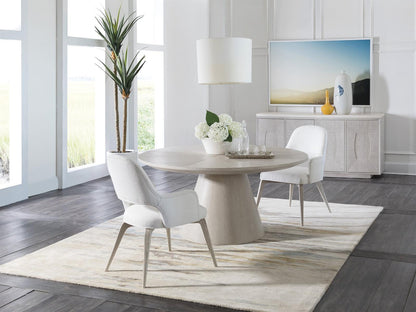 Home Mar Monte 4-Door Buffet in Champagne Taupe White Oak with Marble Top