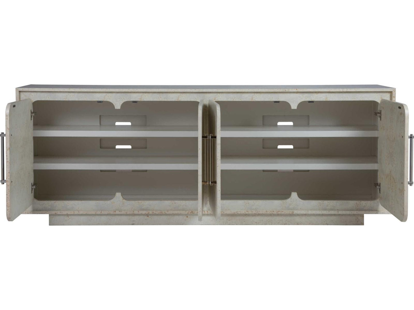 Baronet 88-Inch Media Console with Acrylic Nickel Pulls