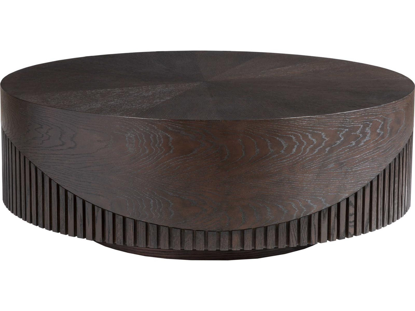 Home Signature Designs Nightfall Round Cocktail Table in Rich Mocha Brown
