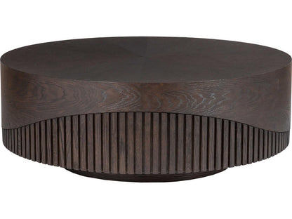 Home Signature Designs Nightfall Round Cocktail Table in Rich Mocha Brown