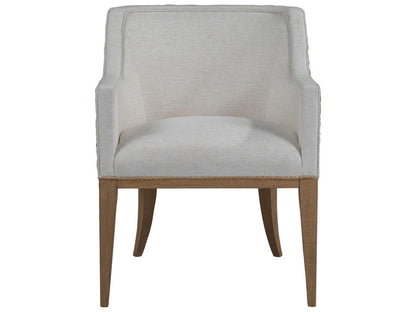 Home Simpatico Upholstered Woven Arm Chair in Canvas Fabric