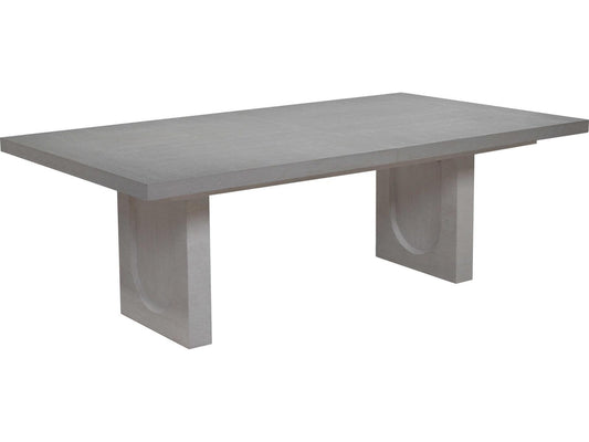 Solimar Rectangular Dining Table White Oak with Sled Bases