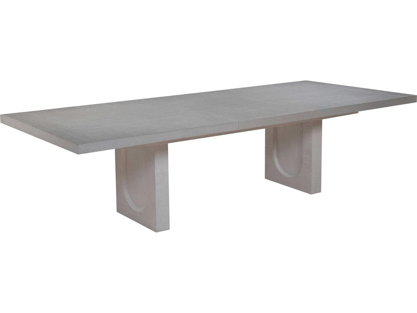 Solimar Rectangular Dining Table White Oak with Sled Bases