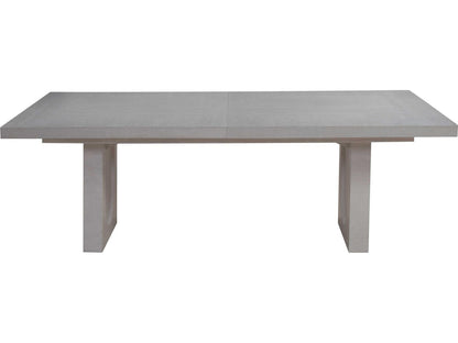 Solimar Rectangular Dining Table White Oak with Sled Bases