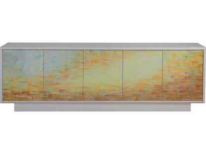 Home Aurora Signature Designs Hand-Painted Media Console in Ivory