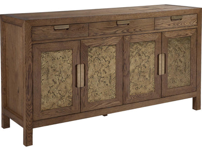 Home Barnaby Buffet with White Oak Veneers and Bronze Inlays