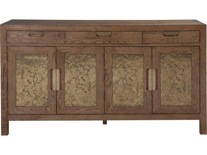 Home Barnaby Buffet with White Oak Veneers and Bronze Inlays