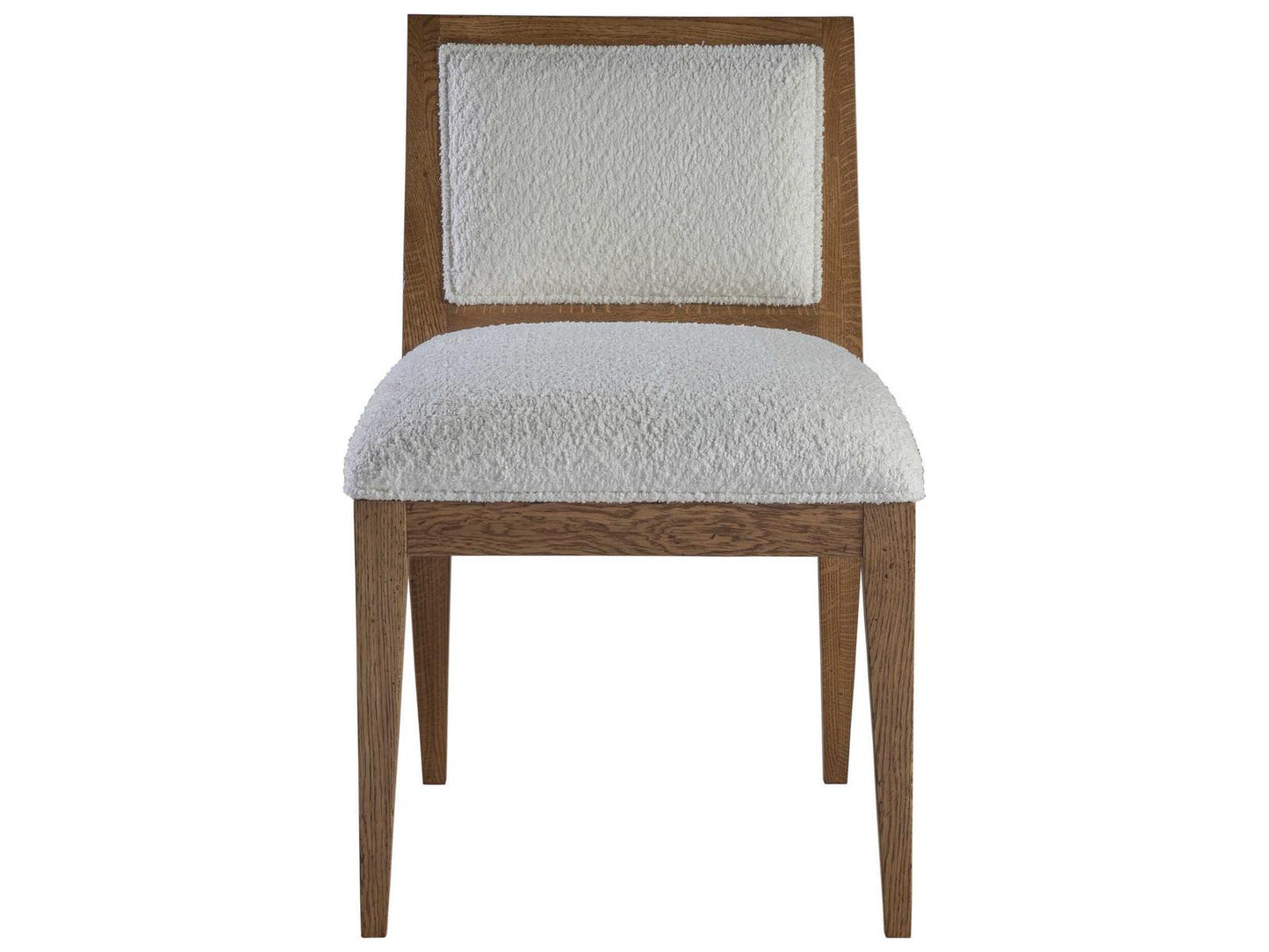 Home Barnaby Upholstered Dining Side Chair in White Oak and Chenille