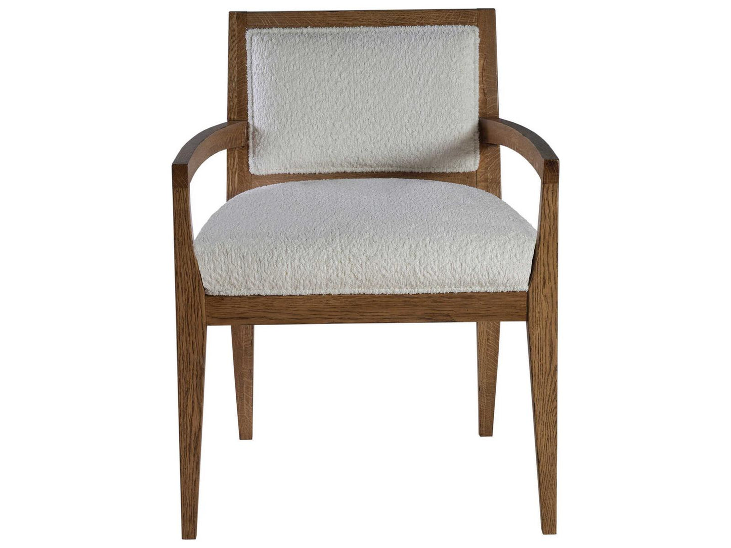 Home Barnaby Upholstered Dining Armchair in Iridescent Oak and Cameo Fabric