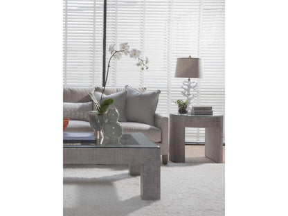 Precept Rectangular Glass Light Gray Cocktail Table