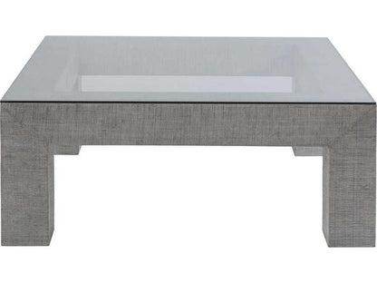 Precept Square Glass Light Gray Cocktail Table