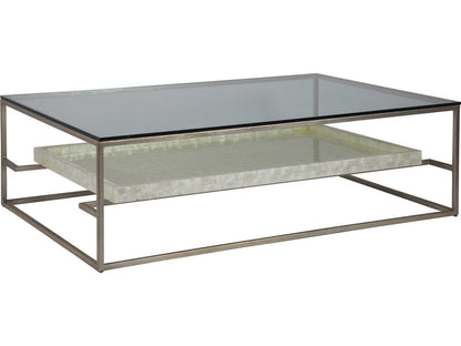 Home Cumulus Capiz Large Rectangular Coffee Table in Champagne