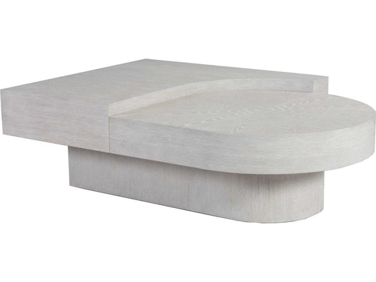 Home Maxwell Split Level Cocktail Table in Misty White Gray