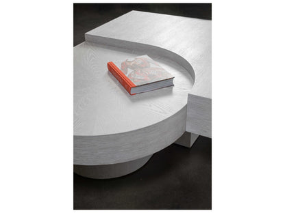 Home Maxwell Split Level Cocktail Table in Misty White Gray