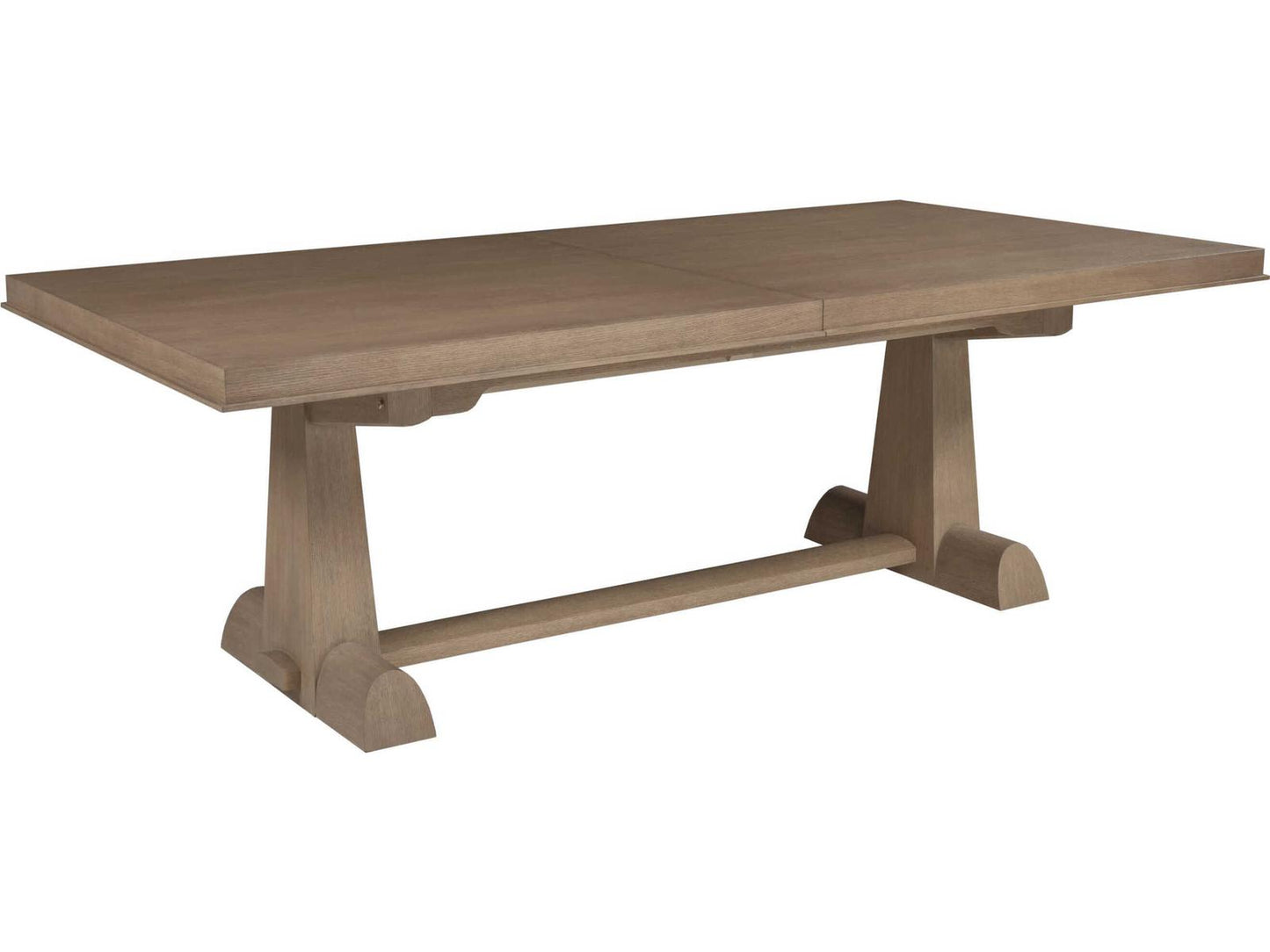 Home Simpatico Rectangular Extension Dining Table in Wire Brushed White Oak