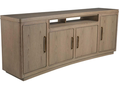 Home Simpatico 83-Inch Wire Brushed White Oak Media Console