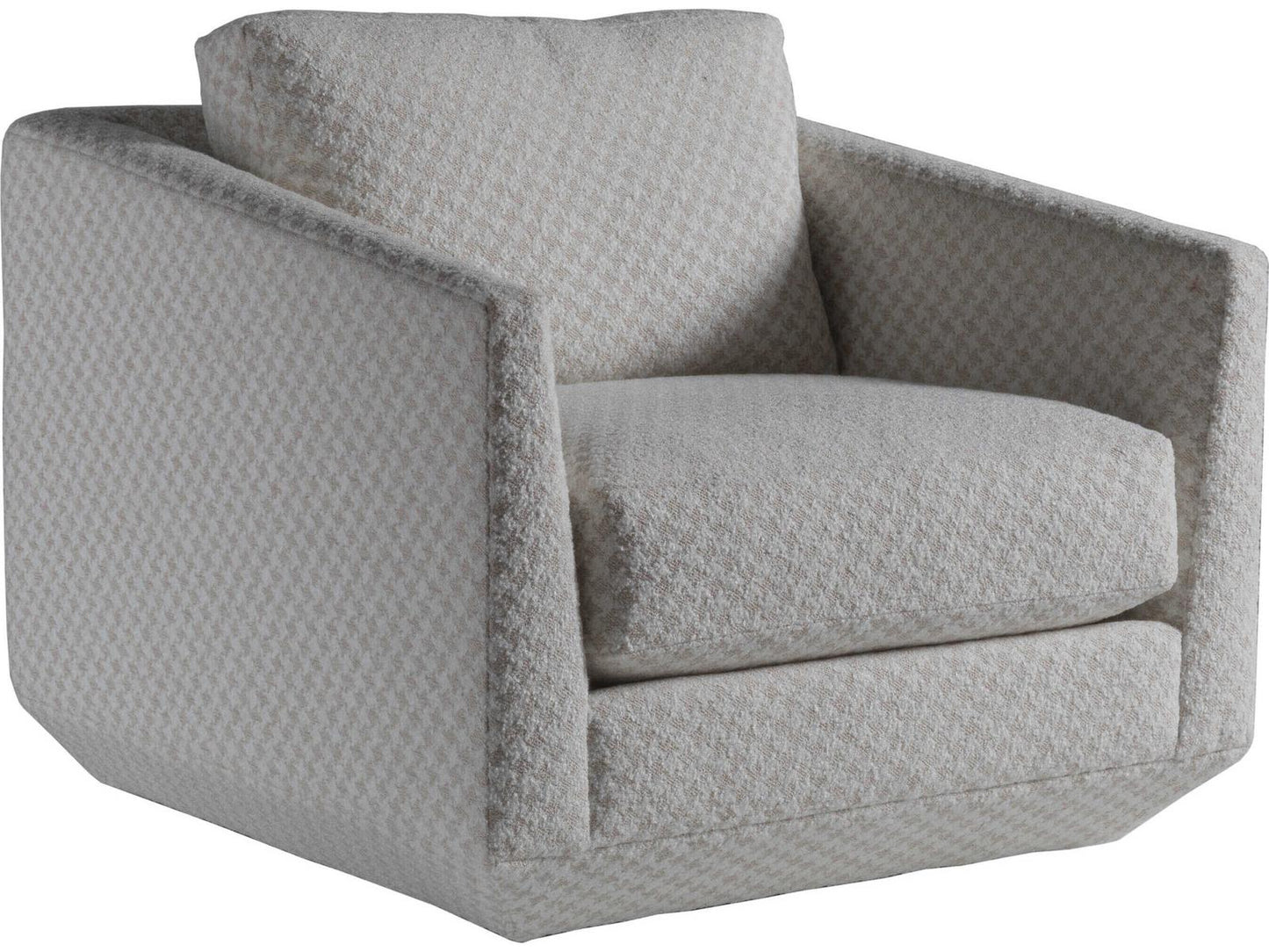Veronica Swivel Fabric Accent Chair in Gray Upholstery