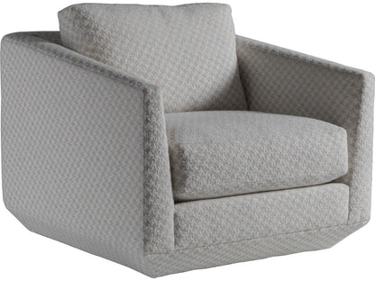 Veronica Swivel Fabric Accent Chair in Gray Upholstery