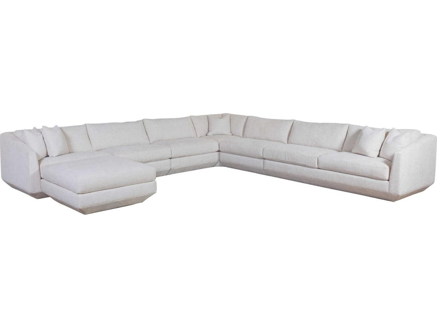 Home Veronica 6-Piece Modular Fabric Sectional Sofa with Floating Ottoman
