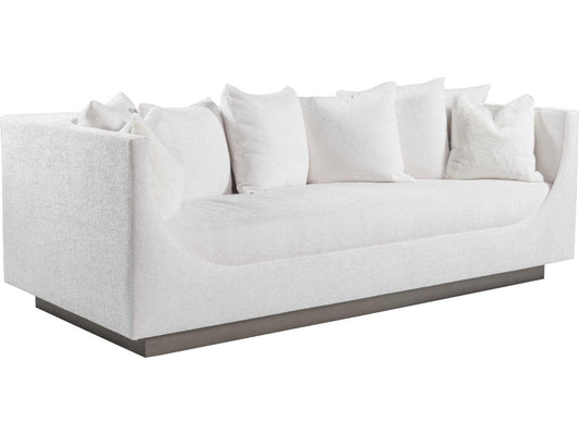 Home Claudette Bench Seat 3-Seat Upholstered Sofa in White