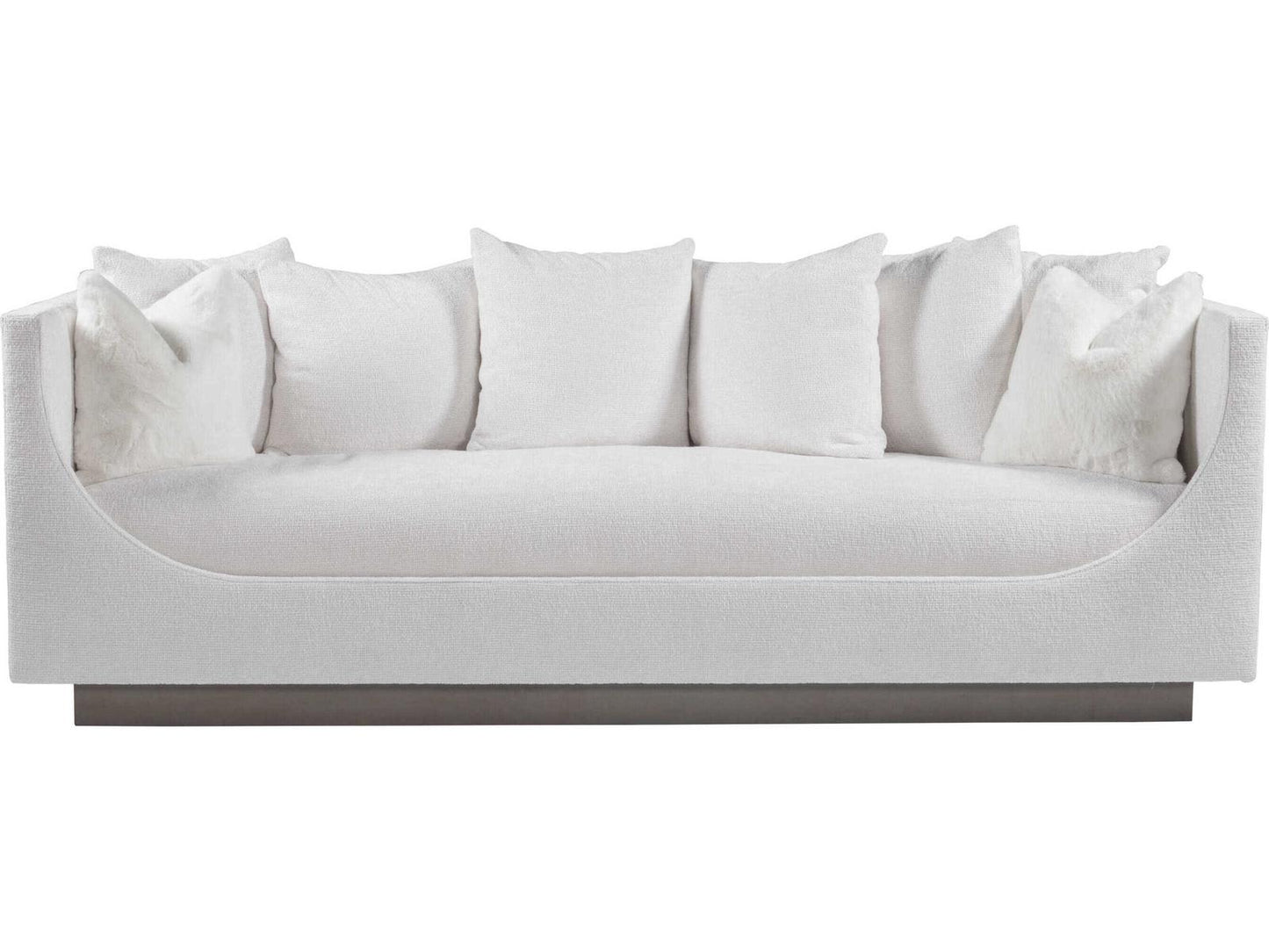 Home Claudette Bench Seat 3-Seat Upholstered Sofa in White