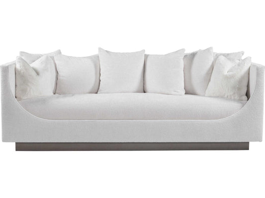 Home Claudette Bench Seat 3-Seat Upholstered Sofa in White