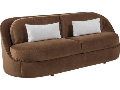 Upholstery Ava 3-Seat Brown Upholstered Sofa