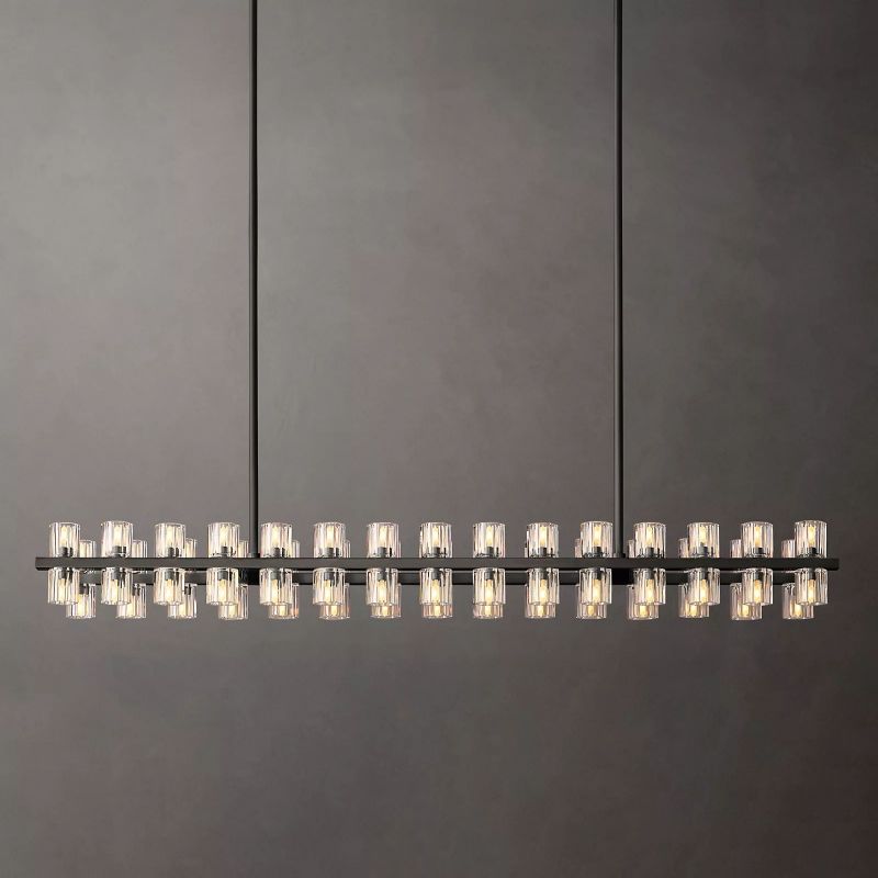 Aka Wine-glass Rectangular Chandelier 54"