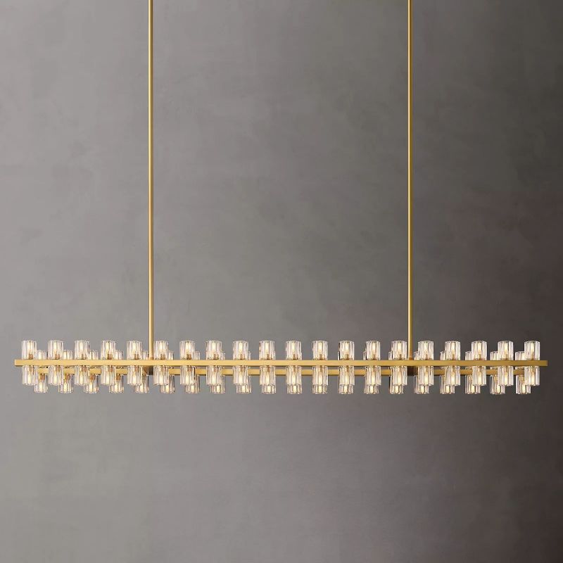 Aka Wine-glass Rectangular Chandelier 72"