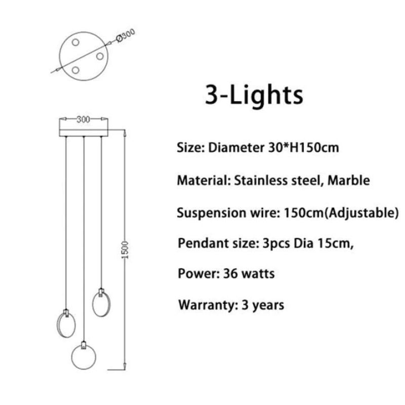 Alabaster Disc Long Staircase Chandelier