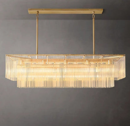 Dimarion Rectangular Glass Chandelier 54″