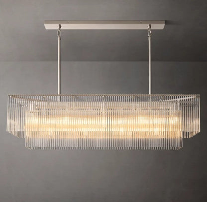Dimarion Rectangular Glass Chandelier 54″