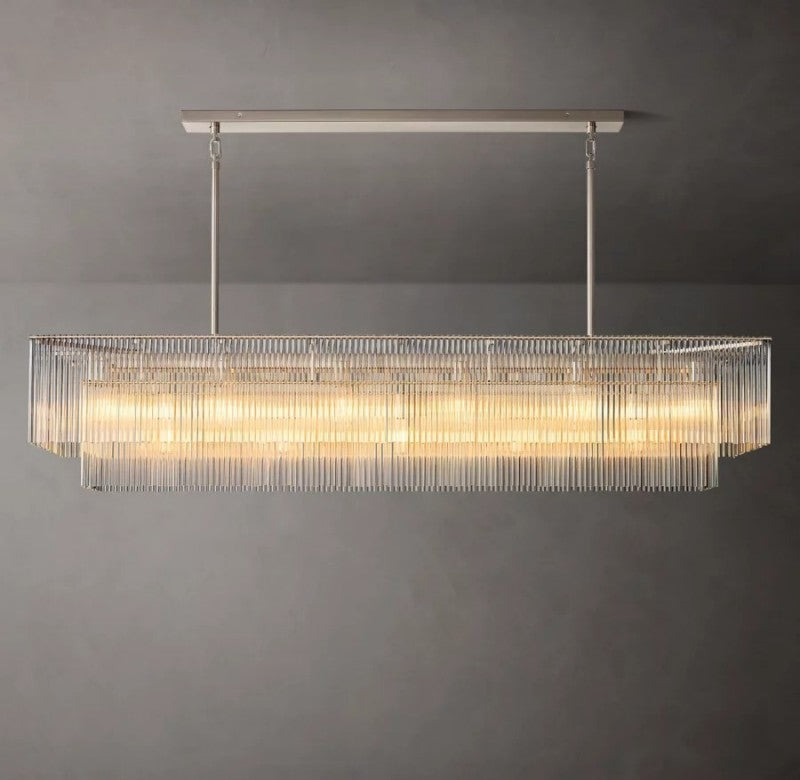 Dimarion Rectangular Glass Chandelier 72″